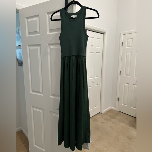 NEVER WORN! Hunter Green Sleeveless Tank Maxi - Picture 1 of 4